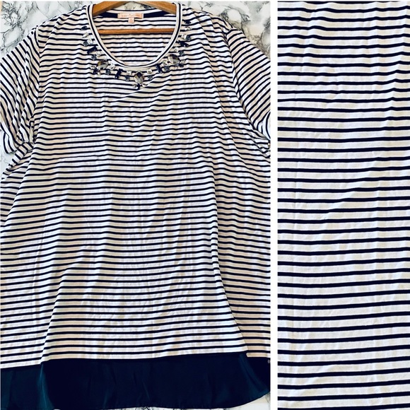 ɴᴡᴛ ɢɪʙsᴏɴ ʟᴀᴛɪᴍᴇʀ ᴇᴍʙᴇʟʟɪsʜᴇᴅ sᴛʀɪᴘᴇᴅ ᴛ-sʜɪʀᴛ - Picture 2 of 4